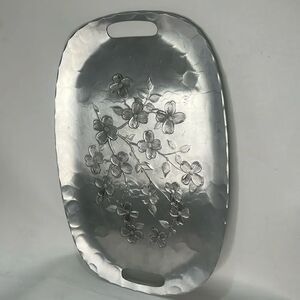 Wendell August Forge Art Iron Serving Tray Grove City Pa 11 1/2 X 17 1/2 Handle